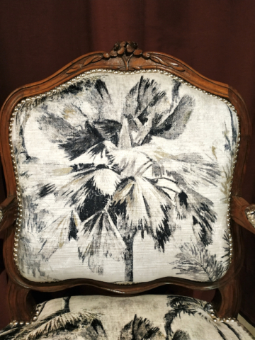 Fauteuil Louis XV dossier à la reine - Aurélie Legrand tapissière